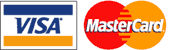 We accept Visa and Mastercard